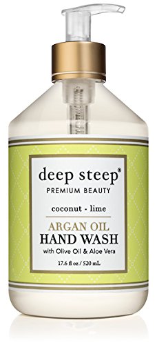 Deep Steep Argan Oil Liquid Hand Wash, Coconut Lime, 17.6 Fluid Ounce