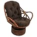 Blazing Needles Solid Twill Swivel Rocker Chair Cushion, 48