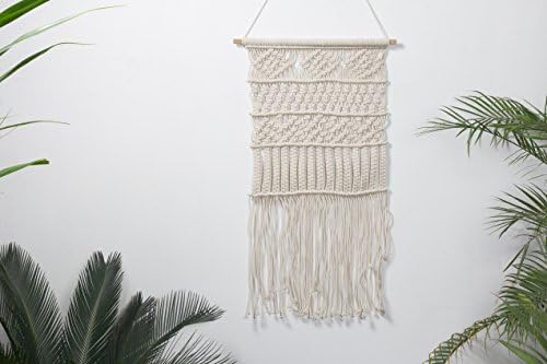 Macrame Wall Hanging - Cotton Woven Wall Hanging - Bohemian Wall Decor - Macrame Art - Size 18" W x 36" L