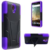 ZTE Sonata 3 Phone Case ZTE Avid Plus Phone Case [ Storm Buy ] Premium Hard & Soft Sturdy Durable Shockproof Shell Protective [ Anti Scratch ] Cover with Built in Kickstand (Fusion Purple)