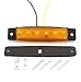 TMH 10 Pcs 3.8 Inch Red + Amber 6 LED Side Marker Fender Lights Indicators Clearance Lamp for Trailer Truck RV Lorry Van Boat Bus ATV UTV Waterproof 12V DC TK12