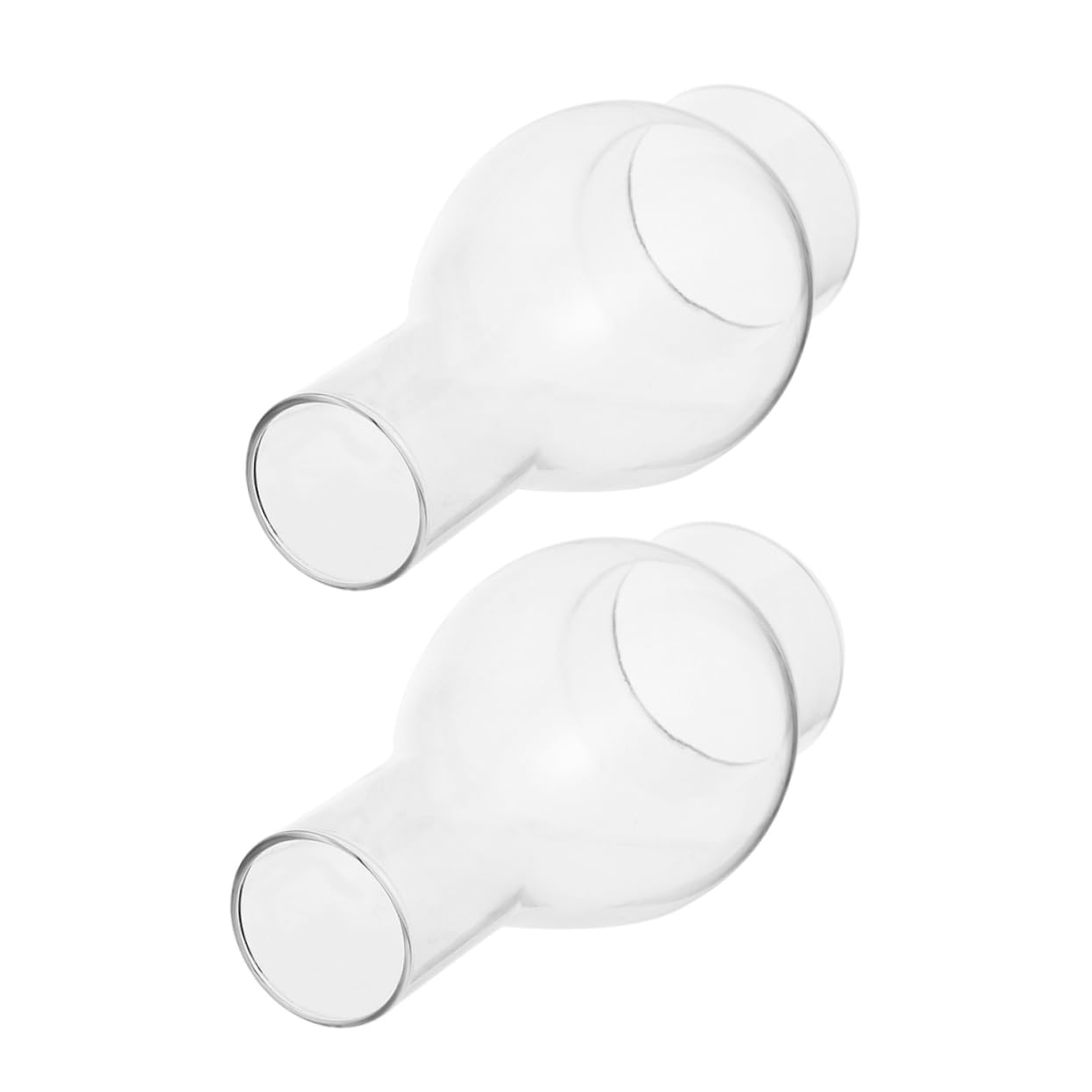 Clear Glass Lamp Chimney: 2 Pack Oil Kerosene Style Burners Clear Glass Crimped Top Chimney for Vintage and Restoration of Antique Oil Kerosene Lamps 3.14 in x 6.29in