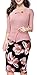 HOMEYEE Women's Elegant Chic Bodycon Formal Dress B288 (S, A-Light Pink)