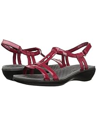 Clarks Sonar Aster Sandalia para mujer, Rojo, 12 ancho