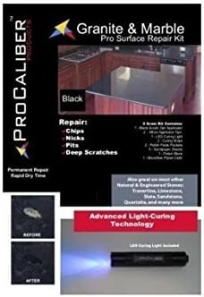 ProCaliber Products 20-13-1012 LCA Black Black Granite/Quartz and Marble PRO Chip Repair Kit, 0.07 oz. by Procaliber Products