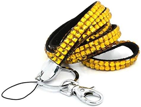 Wholesale Solutions Quality Bling Lanyard Rhinestone Diamonte Crystal Neck ID Card & Phone Holder