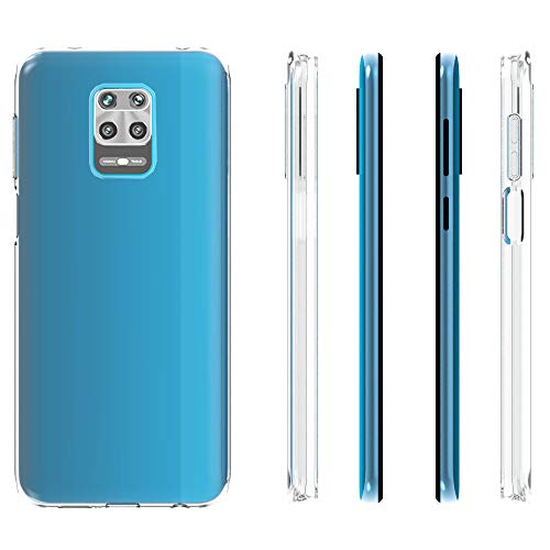 ValueActive ® Slim Crystal Clear Soft TPU Anti-Dust Plugs Protection Skin Camera Protect Back Cover for Redmi Note 9 Pro