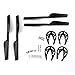 RCmall AR for Parrot Drone 2.0 Accessories of Carbon Fiber Propeller +Carbon Fiber Gear Guard