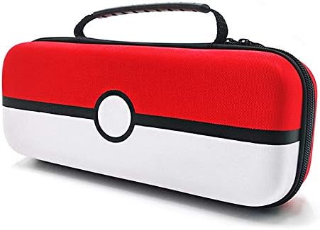 Amazon Com Nintendo Switch Case Yullmu Portable Nintendo Pokemon Travel Case Protective Hard Bag With Clear Pokeball Case Tempered Glass Screen Guard For Nintendo Console Accessories Red White Video Games