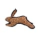 TUFFY - World's Tuffest Soft Dog Toy - Barnyard Brown Rabbit - Squeakers - Multiple Layers. Made Durable, Strong & Tough. Interactive Play (Tug, Toss & Fetch). Machine Washable & Floats