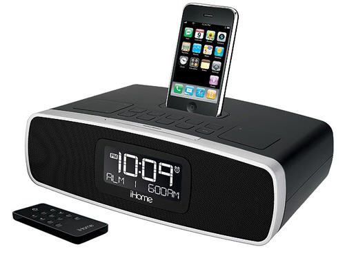 iHome iP90BZ Dual-Alarm Clock Radio with AM/FM Presets and Dock for iPod and iPhone (Black)