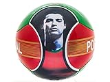 Soccer Ball Cristiano Ronaldo CR7 Portugal 6 Panels Red Green Official Size 5