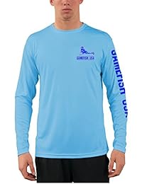 GAMEFISH EE. UU., Hombre, UPF 50, manga larga, microfibra, humedad, rendimiento, capricho, camisa de pesca