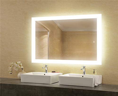 36 X 48 Inch Led Bathroom Lighted Mirror Defogger On Off