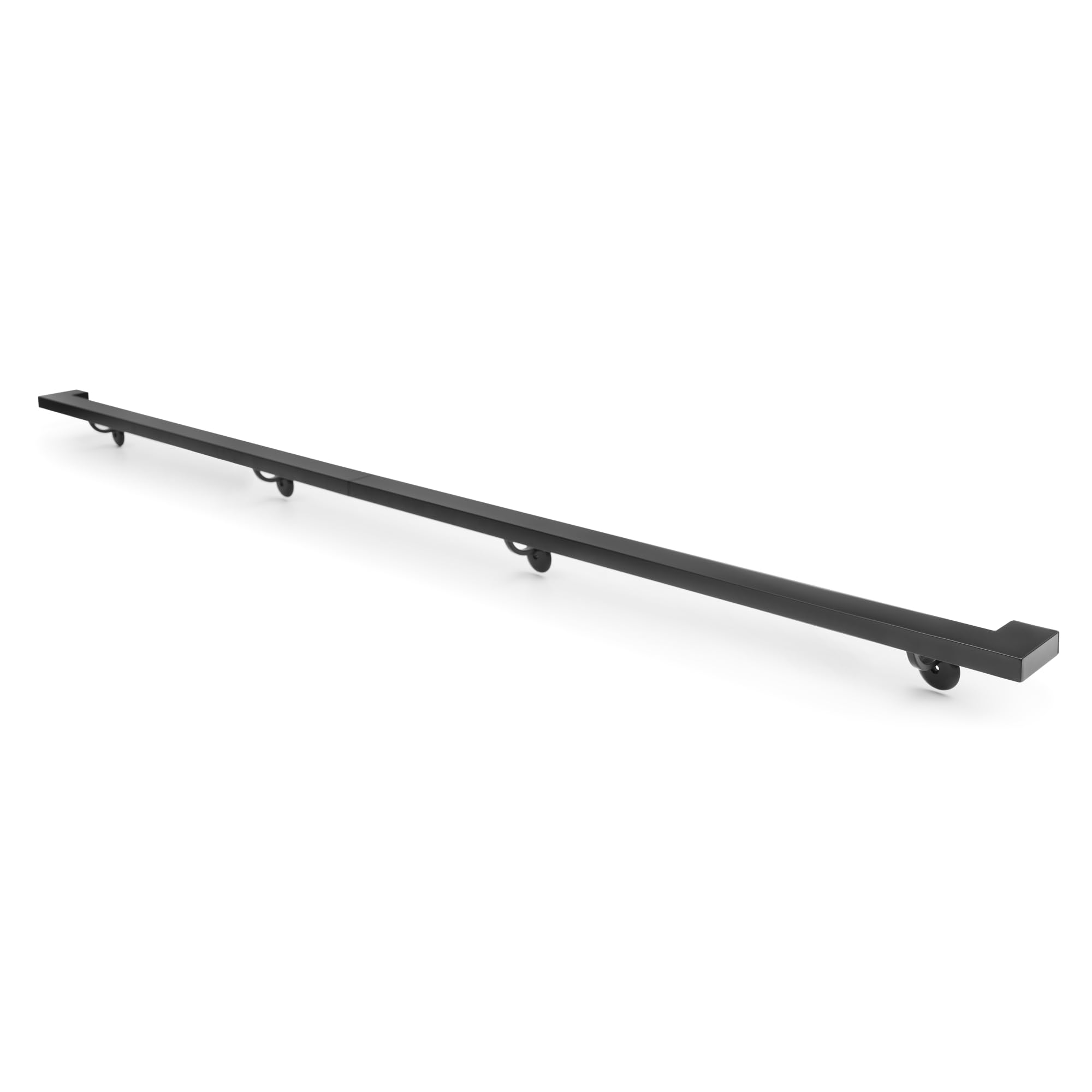 Photo 1 of Vezek 11 Ft Aluminum Handrail Stair Rail Metal Railing Grab Bar Kit Staircase Handrails Matte Black