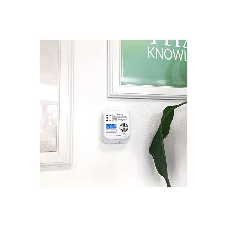 Nemaxx CO Melder, Kohlenmonoxidmelder, Kohlenmonoxid Warnmelder nach