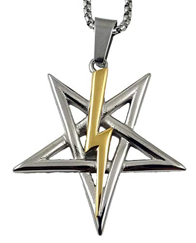 SigilofBaphomet.com Church of Satan Sigil of Anton LaVey 316L Stainless w/18K G