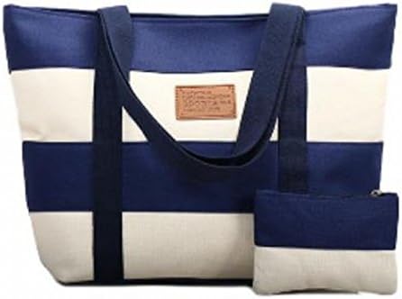 SELECTIA Heavy Duty Durable Cotton Canvas Tote for Women Men School Bag Washable Unisex assortment bulk black beach shopping bag plain cotton clear 12 (Navy Blue)