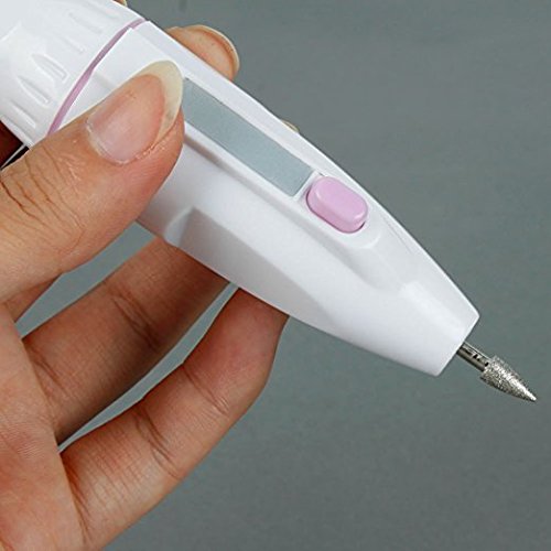 5 Bits Nail Art Care File Electric Manicure Nail File Drill Kit Professional Electric Manicure Set with Stand Includes Callus Remover Set, Nail Buffer & Polisher, Personal Manicure and Pe - Thumbnail 3