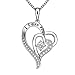 LiLoing Jewelry for Women and Mom,Love Heart Pendant Necklaces for Women,Valentines Day,Christmas Day,Mothers Day,Girlfriend,Wife,Engraved with