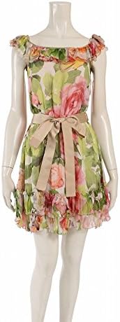 Amazon Co Jp ブルーガール Blugirl ワンピース フラワープリント シルク ピンク マルチカラー 中古 服 ファッション小物