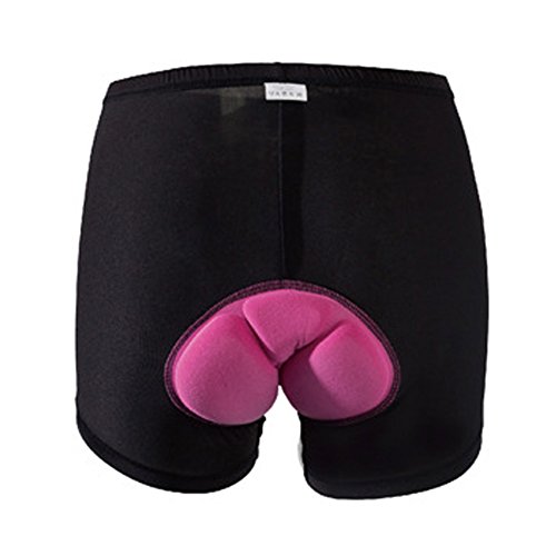 Goodkids Women's 3D Padded Bike Shorts Cycling Pants Tights Breathable Bicycle Gel Comfort Style Underwear (XXL, Black)