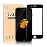 iPhone 7 Screen Protector, Awakelion 3D Curve Full-Cover Tempered Glass , Cover Edge-to-Edge [Grade A from Japan] [Anti Blue-Light] [9H Hardness] [HD Clear] [Bubble Free] (Black)
