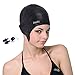 #1 TOP RATED SWIM CAP - Atelic® Swim Cap Equipment Silicone Solid Swim Caps with free Nose Clip and Ear Plugs for Adult Women Men Youth