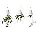 LOHOME Inverted Sky Garden Sky Postmodern Hanging Pot Upside Down Plant Flowerpot (White)