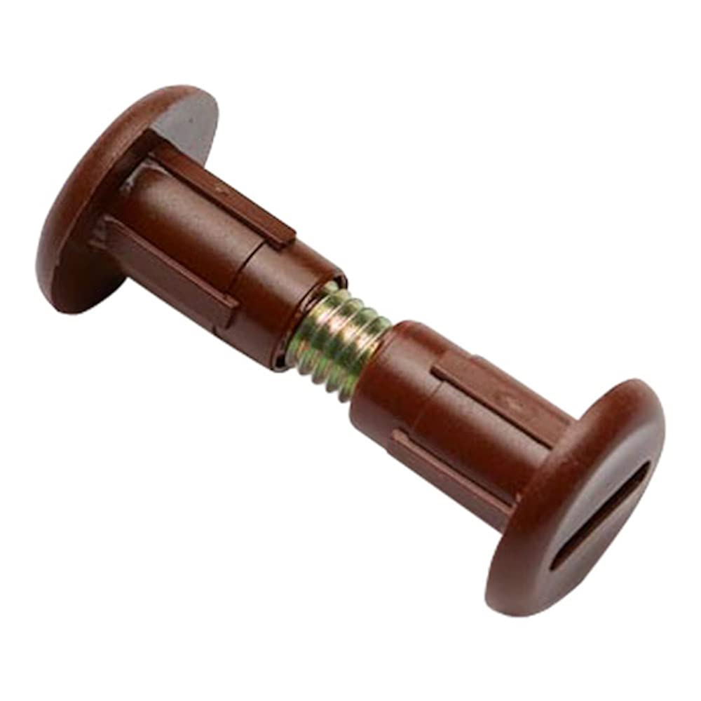 Merriway BH07338 (100 Pcs) Cabinet Connector Binding Post Jointing Screws, Brown 27 mm To 32 mm - Pack of 100 Pieces