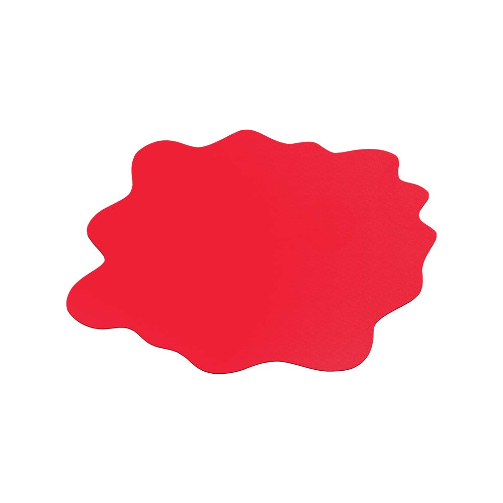 Floortex Red Anti-Slip Sploshmat Multi-Purpose Highchair/Playmat Waterproof PVC Chair Mat For Hard Floors, 100 x 100 cm