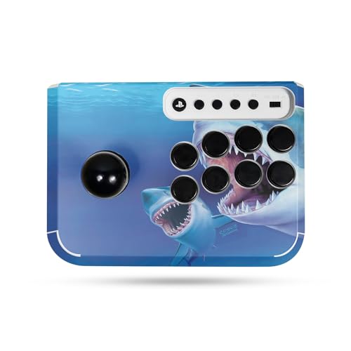 Gaming Skin Compatible with Hori Fighting Stick Mini (PS5, PS4, PC) - Great Whi…