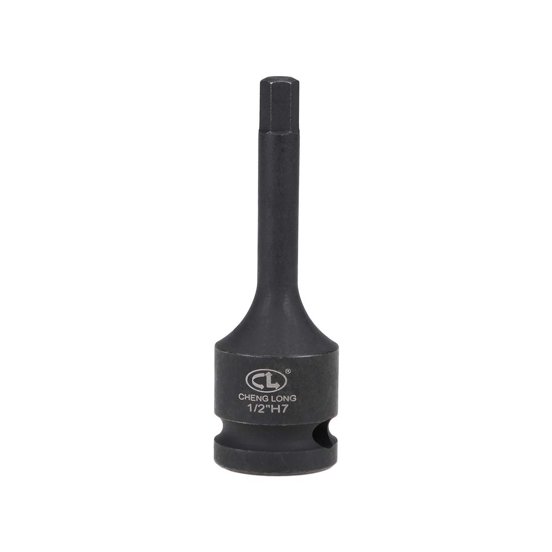 sourcing map 1/2" Drive x H7 (7mm) Impact Hex Bit Socket, Metric 3" Length, Cr-Mo Steel