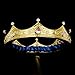 DcZeRong Birthday King Crown Gold Metal Crown Adult Men Crown Costume Prom King Crowns Full Crowns
