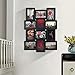PETAFLOP 12 Openings 4x6 Picture Frames Collage Black Multi Frame 4 x 6, Wall Mounted Vertically or Horizontally