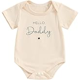 Merqwadd Pregnancy Announcement Baby Bodysuit Reveal Idea&Surprise Gift For Husband, Grandma, Grandpa or Family
