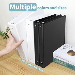 SUNEE 3 Ring Binder 2 Inch 1 Pack, Clear View