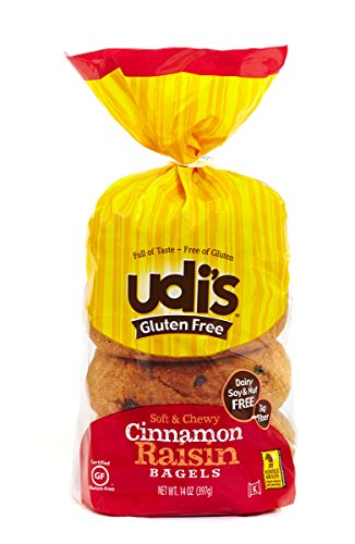 Udi's Gluten-Free Cinnamon Raisin Bagels, 1 pack - 4 bagels per pack