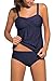HOTAPEI Summer Plus Size Swimwear 2 Piece Sexy Navy Blue, XXL