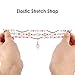 Simpeak Beaded Band Compatible with Apple Watch Series 10 (46mm) Series 9 8 7 (45mm) 6 SE 5 4 (44mm) 3 2 1 (42mm), Women Handmade Beaded Elastic Bracelet Compatible with iWatch 46mm 45mm 44mm 42mm
