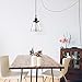 GLOBE Electric 65580 1-Light Plug-in Pendant, Matte Black, Clear Glass Shade, E26 Base Socket, Kitchen Island, Café, Decorative, Ceiling Hanging Light Fixture, Modern, Vintage, Bulb Not Included