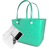 CLLTIV Tote Bag for Women - Large Rubber Beach Bag, Medium Waterproof Sandproof Travel Tote Bags for Beach Outdoor Sports