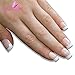 False Nails Bling Art French Fake White Manicurette Small Squoval 24 Medium Tips