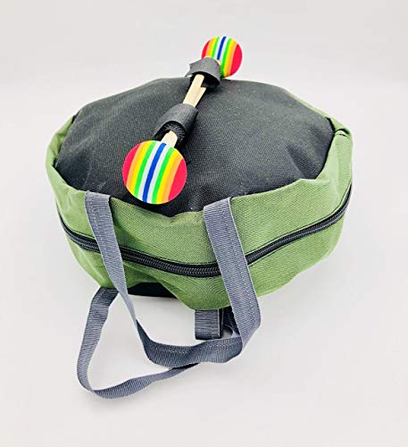Handpan Tongue Drum 9 Tones Steel 22 cm 9 inches Amazing Sound (Bag and Sticks included)
