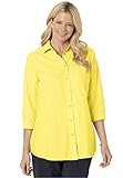 Women's Plus Size Classic 3/4 Sleeve Oxford Shirt