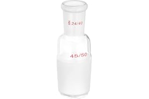 PATIKIL Glass Reducing Connecting Adapter, 1 Pcs from 24/40 Outer to 45/50 Inner Joint Connecting Adapter Distillation Parts 
