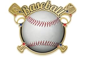 Crown Awards Crossed Bats Baseball Pin, Gold Baseball Pins