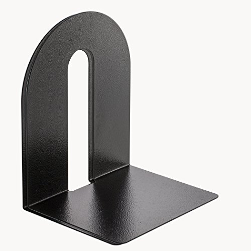 Officemate Bookends, Heavy Weighted 10inch Steel, Black (93182