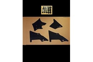 YOTA LINERS Set of 4 Splash Shields with Clips for W/KDSS 4Runner 2010-2024 (Fender Liners, Aprons, Shields, Splash Guards, Skirts, Guards, Seals, Splash Seals) D