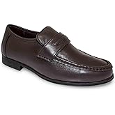 Pegasus Men's Leather Slip on Wide Fit Moccasin Shoe